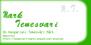 mark temesvari business card